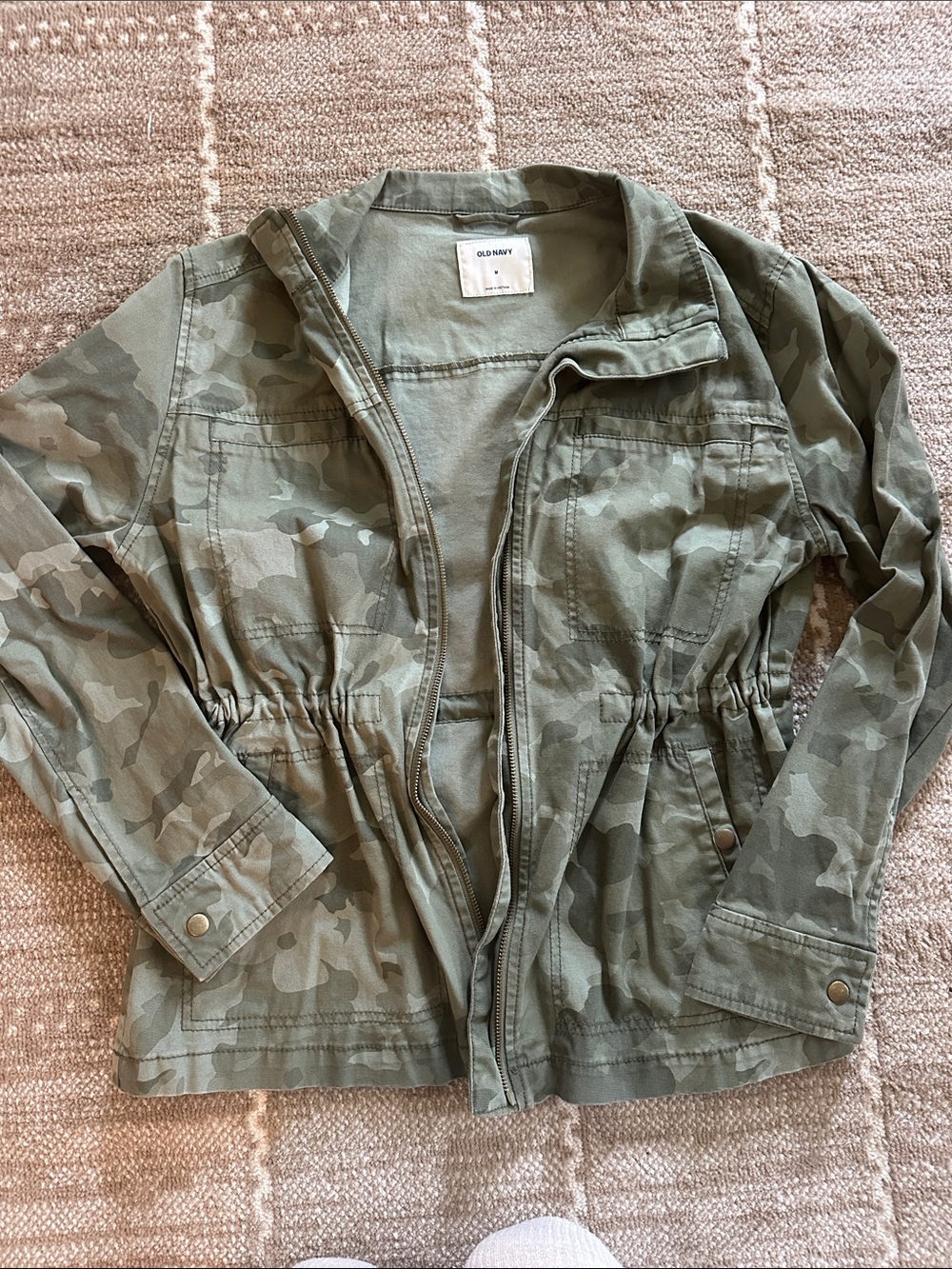 Camo Drawstring Jacket